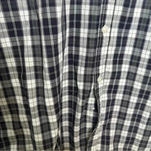 George Classics Button-Down Shirt Plaid Black & White Size Extra Large - Picture 9 of 16